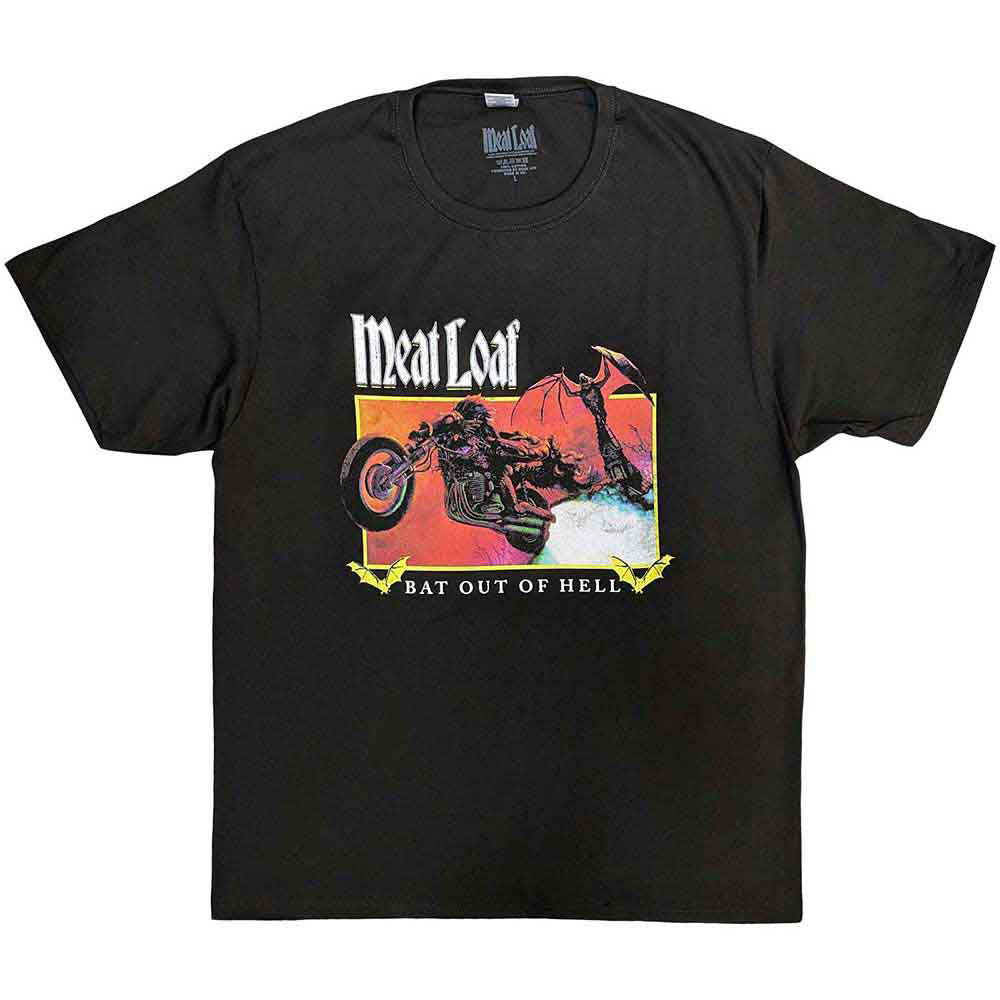 Meatloaf Bat Out Of Hell Rectangle T-shirt Front