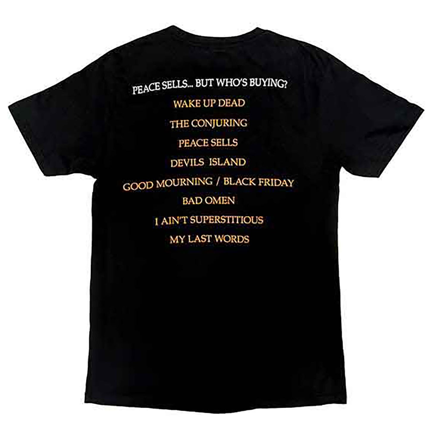 Megadeth Peace Sells Album Cover T-shirt Back