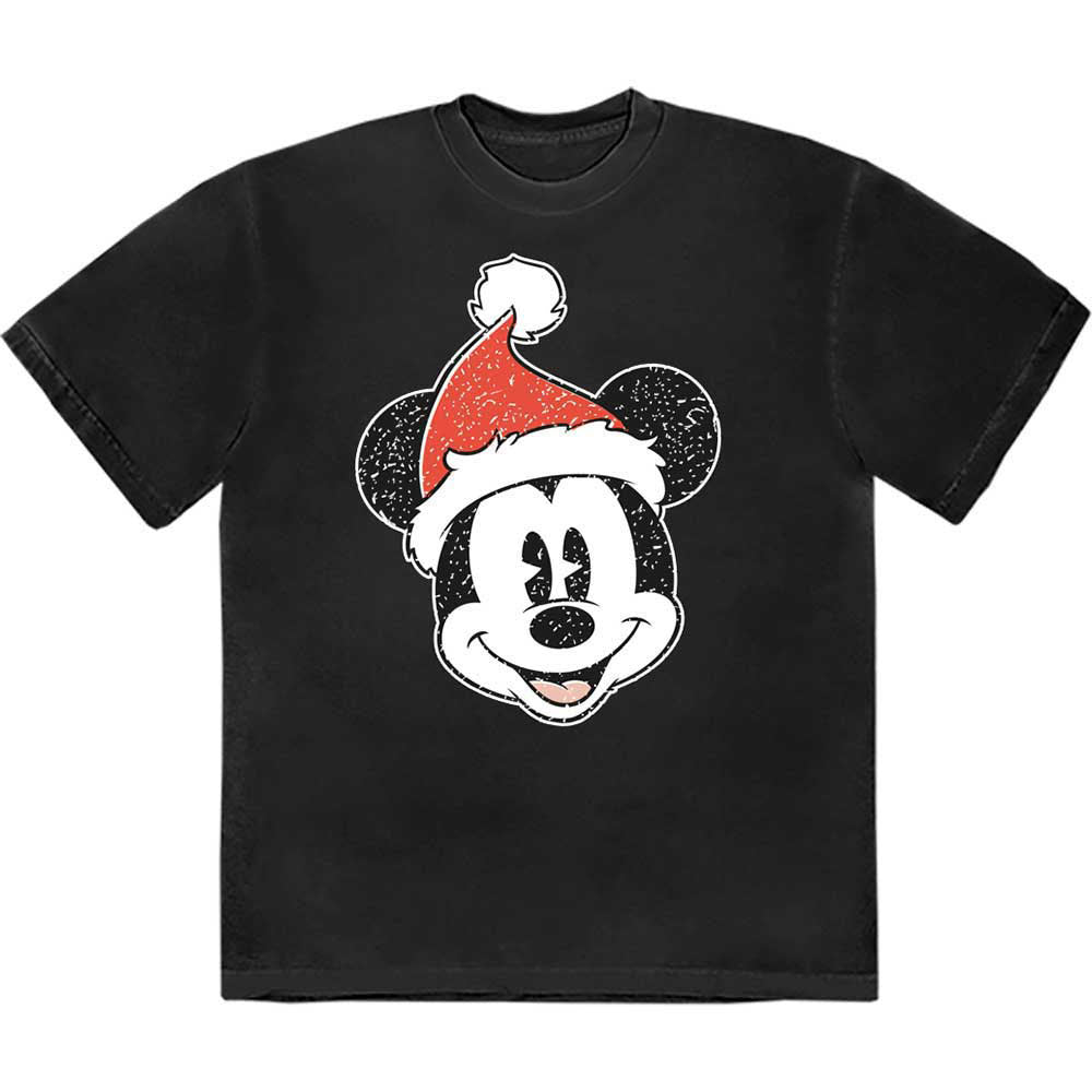 Disney Mickey Mouse Santa Hat T-shirt Front