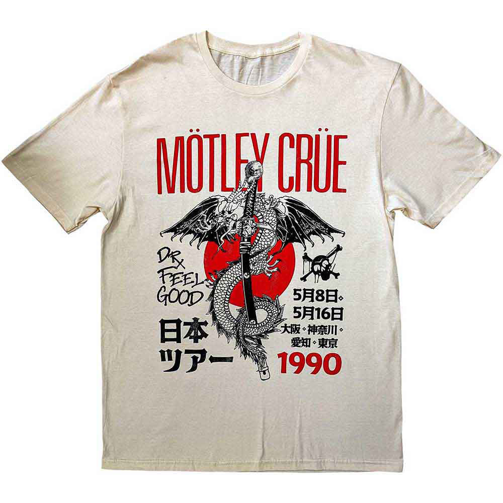Motley Crue Dr. Feelgood Japanese Tour '90 T-shirt Front