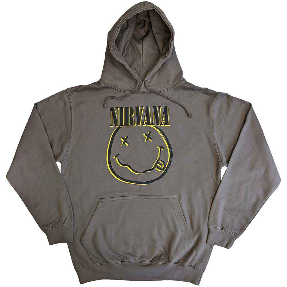 Nirvana Inverse Happy Face Hooded Sweatshirt Front