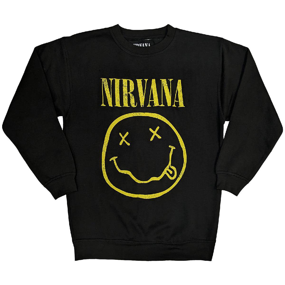 Nirvana Yellow Happy Face Sweatshirt Front