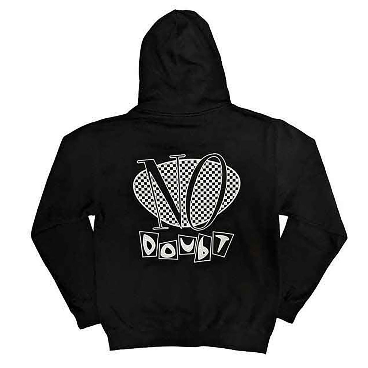No Doubt Checker Logo Zippered Hooded Sweatshirt Back