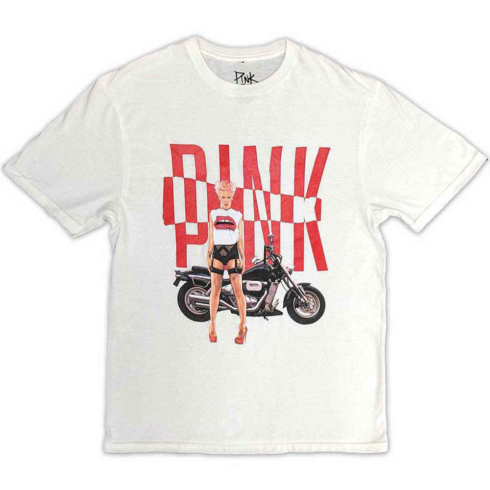Pink Motorbike T-shirt Front