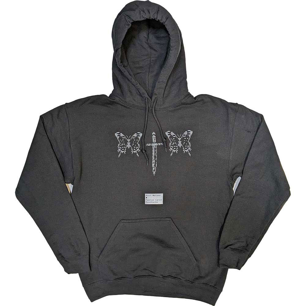 Post Malone Butterfly Knife Hooded Sweatshirt Front