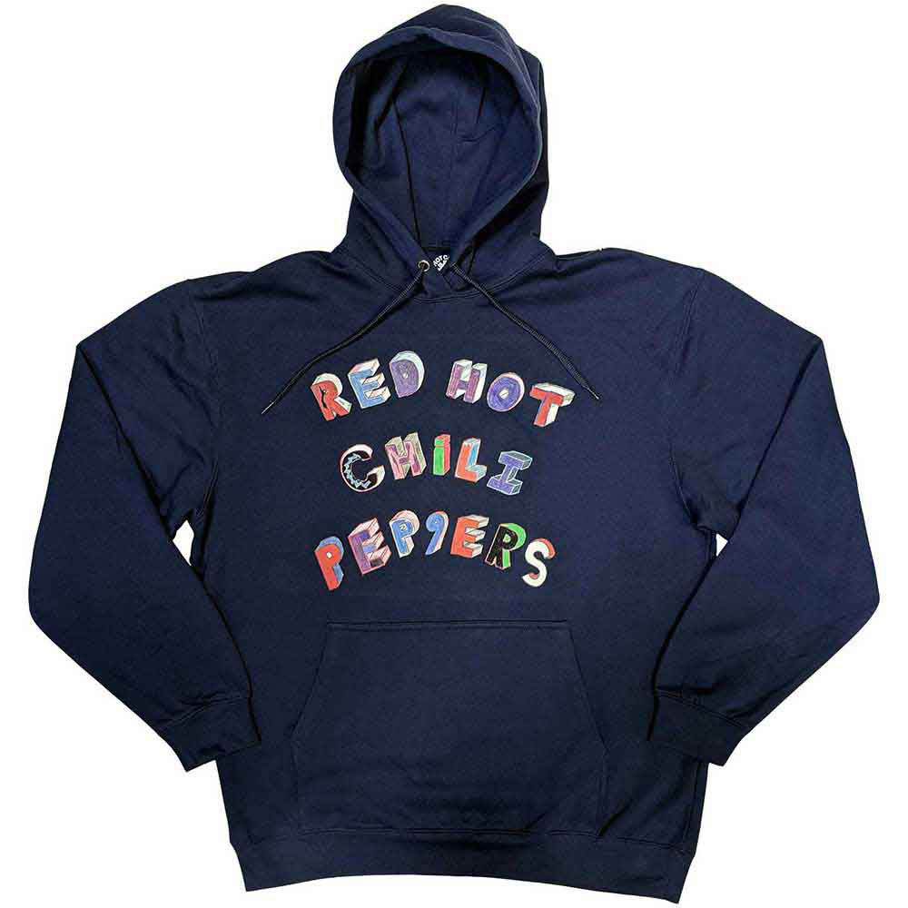 Red Hot Chili Peppers Colourful Letters Hooded Sweatshirt Front