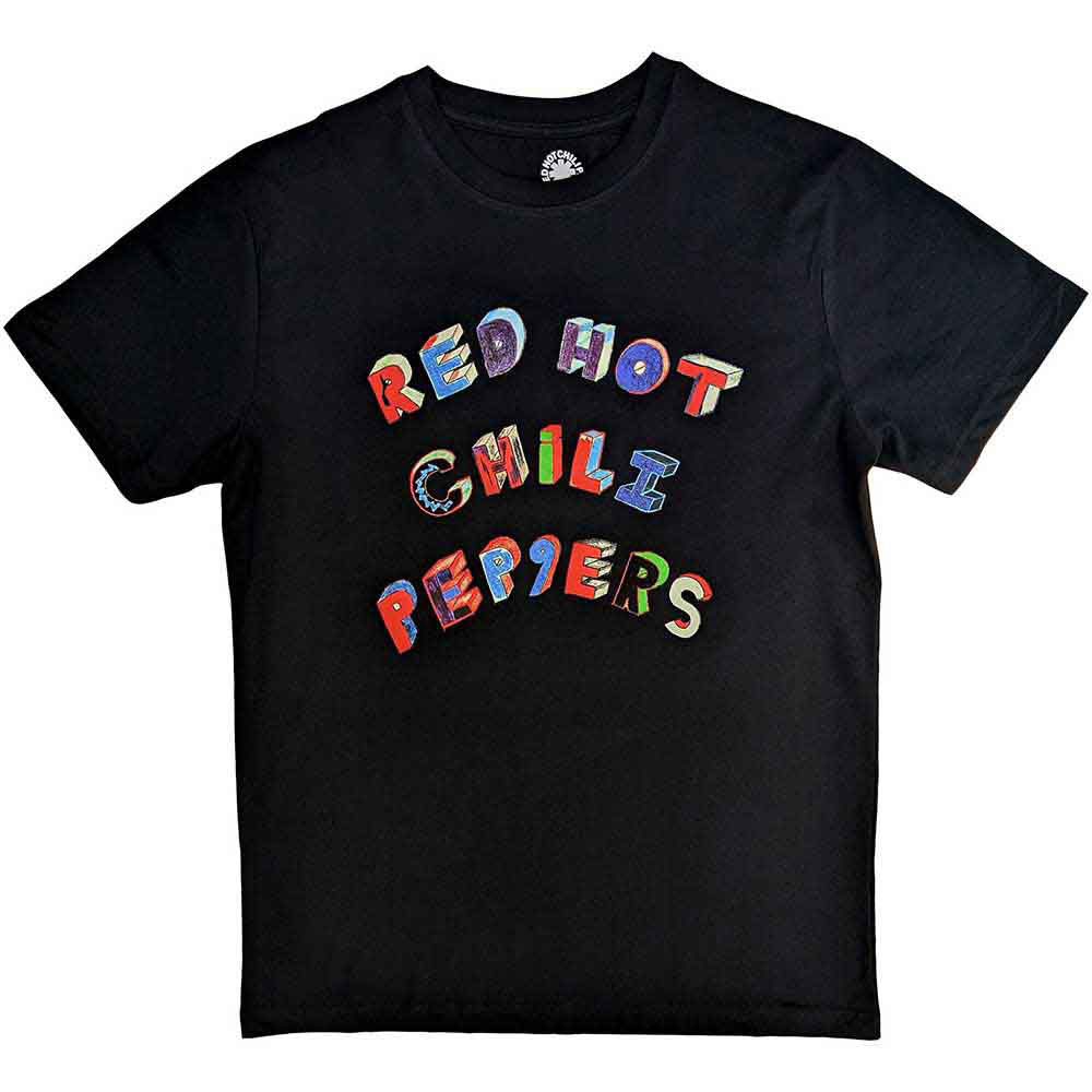 Red Hot Chili Peppers Colourful Letters T-shirt Front