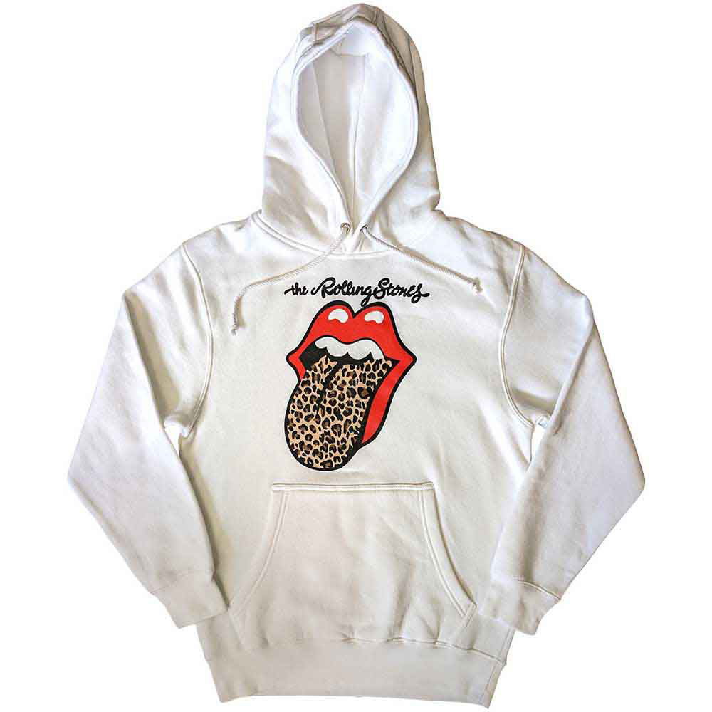 Rolling Stones Leopard Tongue Hooded Sweatshirt Front