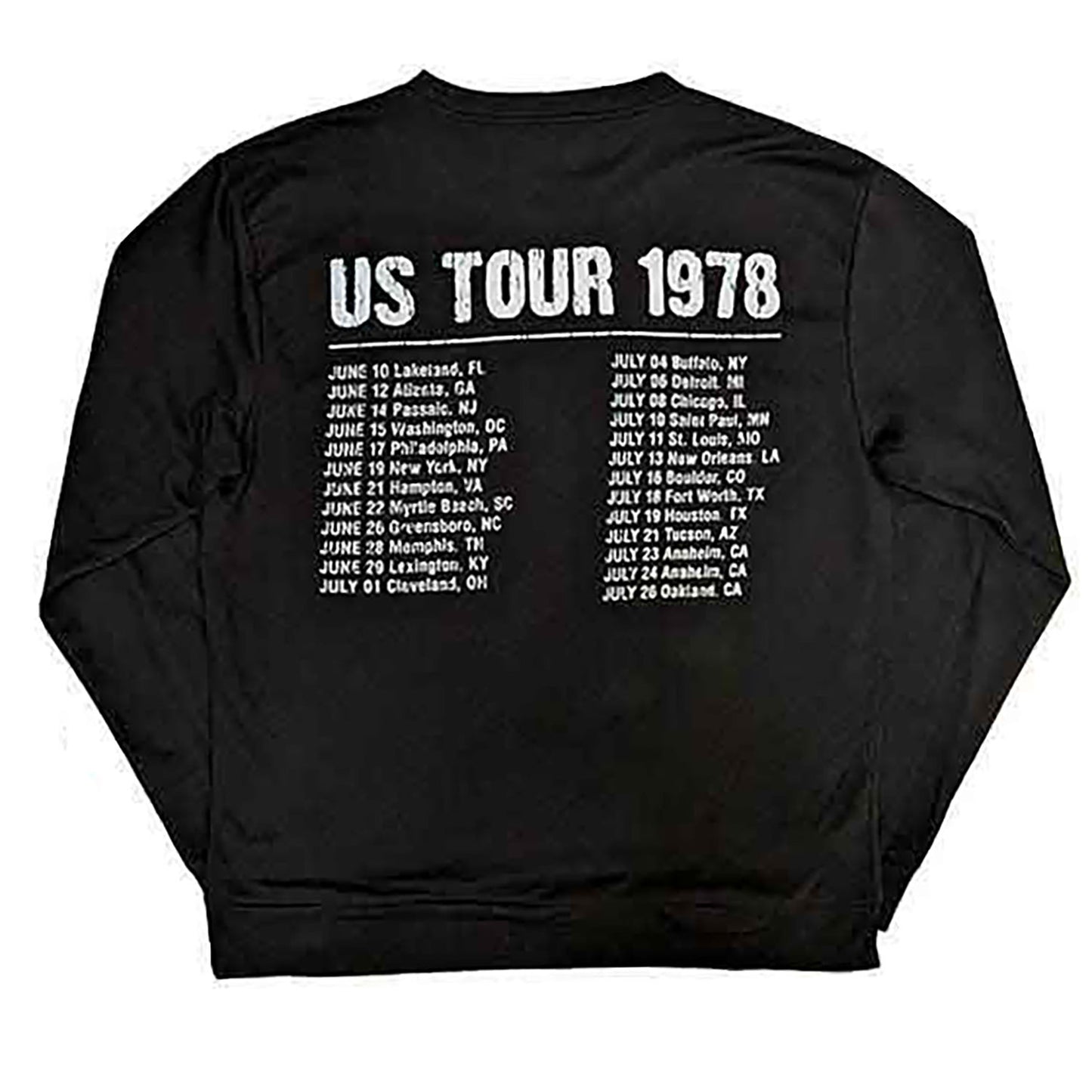 Rolling Stones Us Tour 1978 Sweatshirt Back