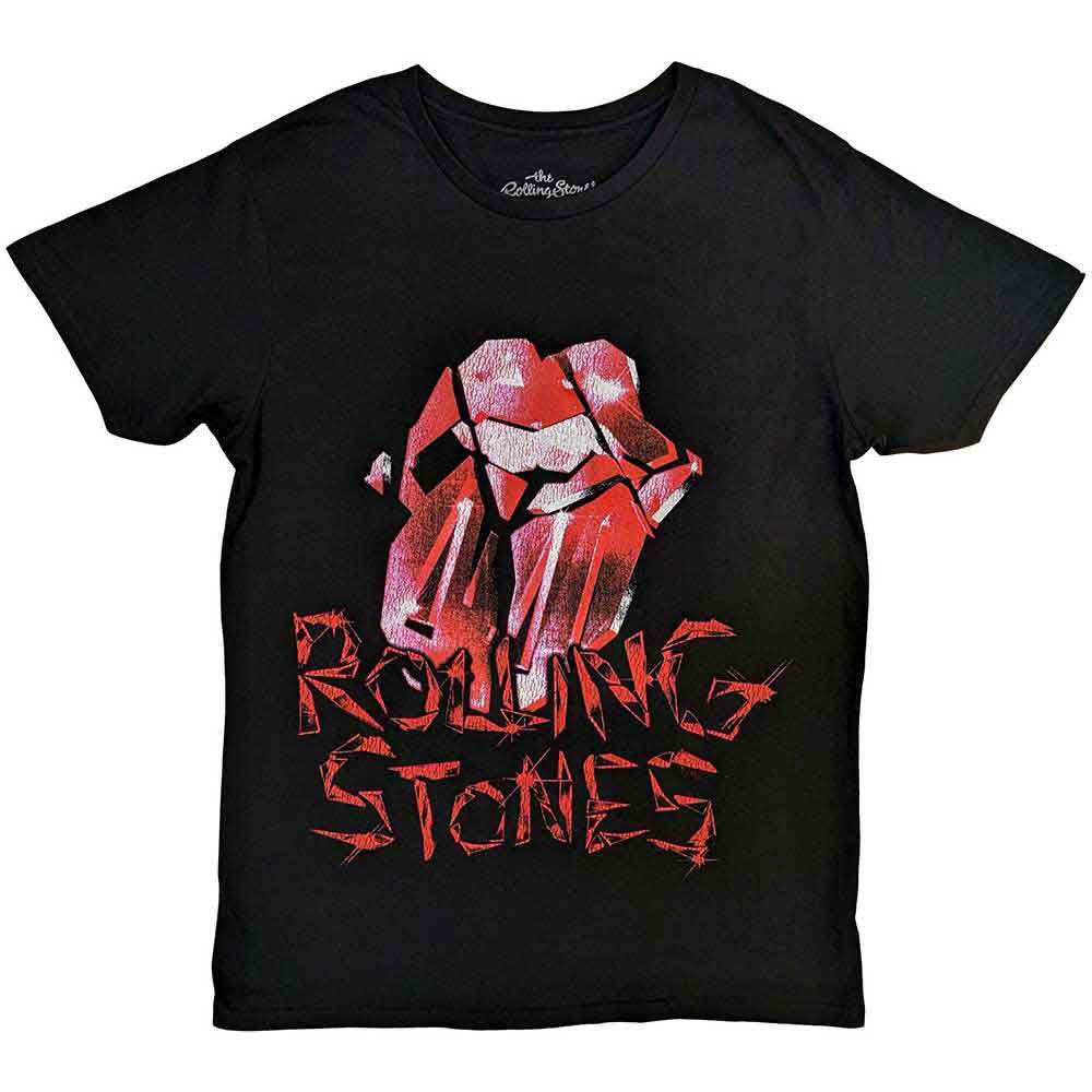 Rolling Stones Hackney Diamonds Cracked Glass Tongue T-shirt Front