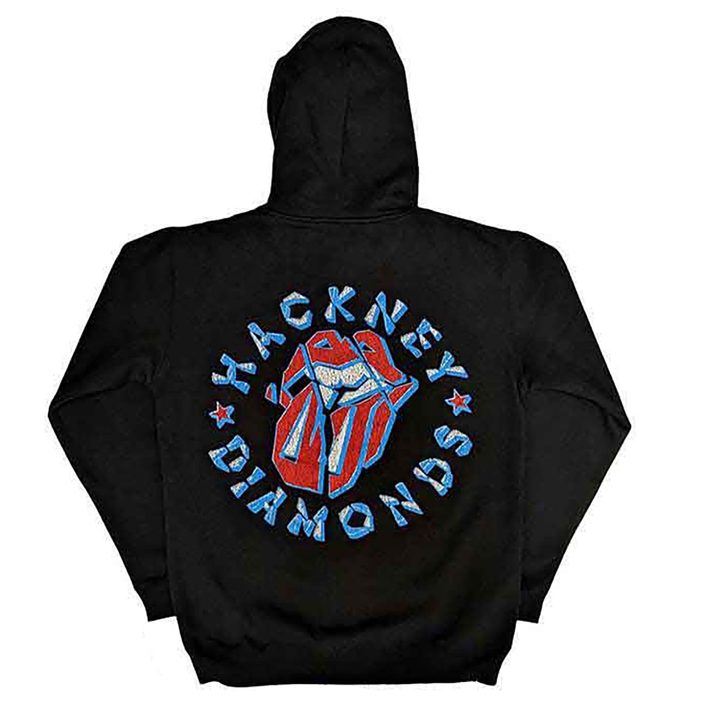 Rolling Stones Hackney Diamonds Stars Zippered Hooded Sweatshirt Back