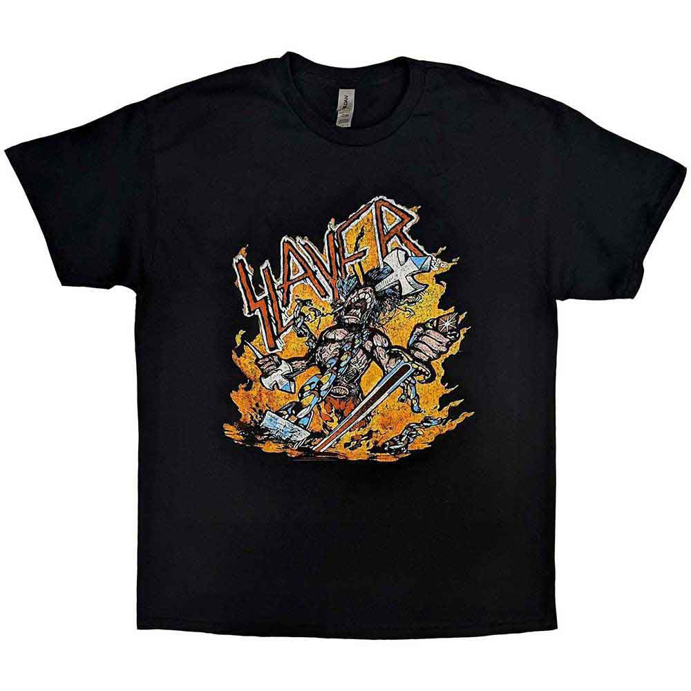 Slayer Cartoon Flames T-shirt Front