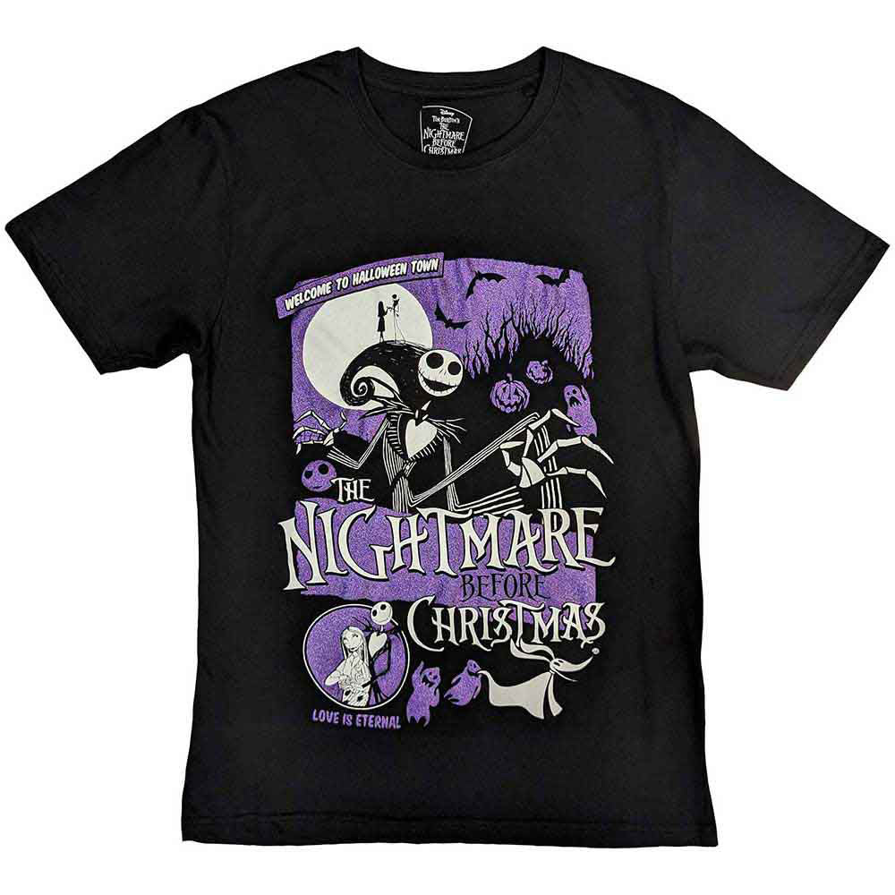 Disney The Nightmare Before Christmas Welcome To Halloween Town T-shirt Front