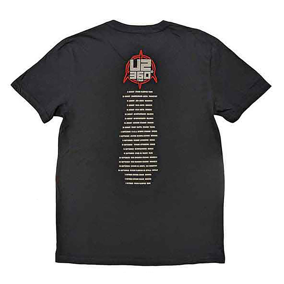U2 360 Degree Tour 2010 Equals T-shirt Back