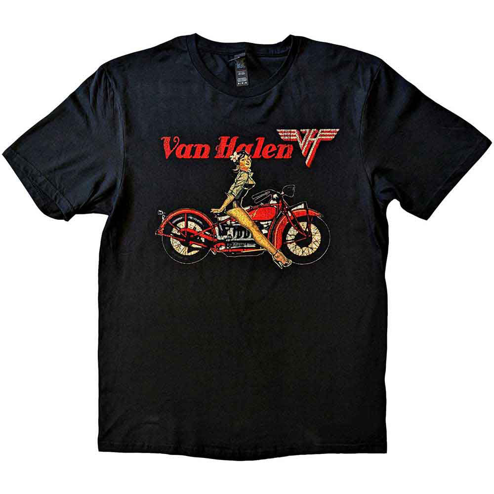 Van Halen Pin-up Motorcycle T-shirt Front