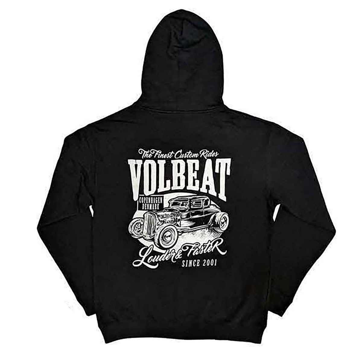 Volbeat Louder And Faster Zippered Hooded Sweatshirt Back