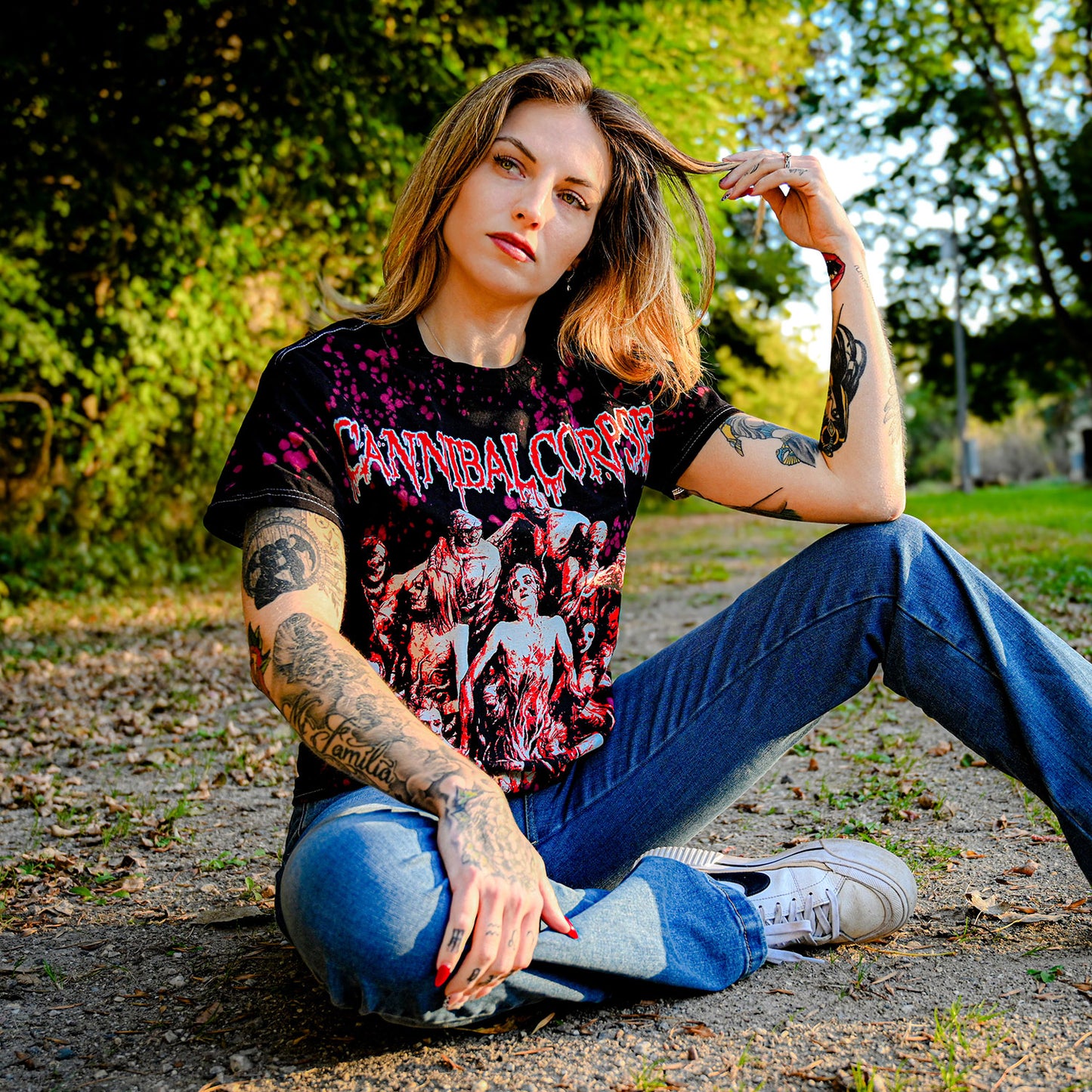 Cannibal Corpse The Bleeding Blood Splatter Dye (Rockabilia Exclusive) Tie Dye T-shirt Alt 2