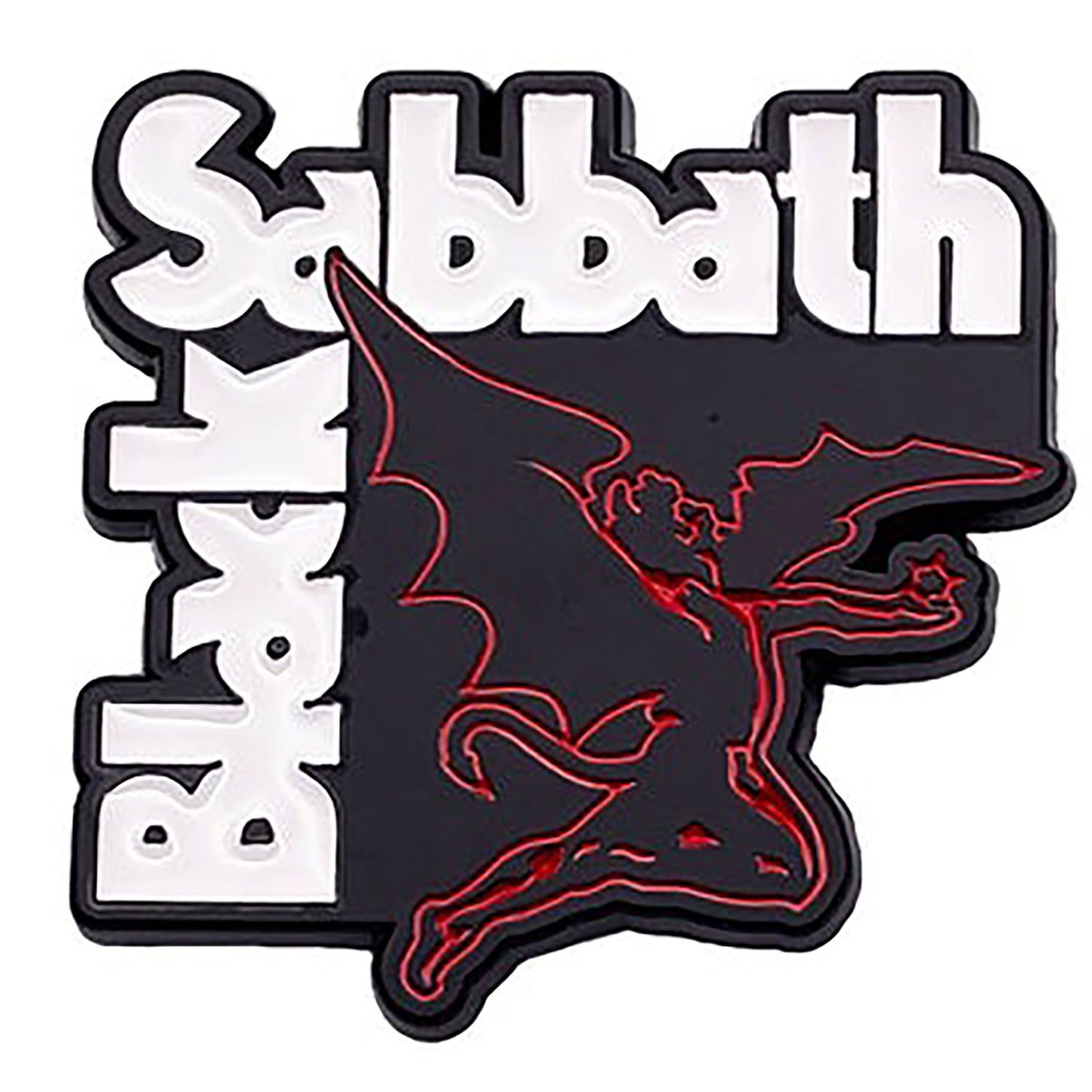 Black Sabbath Demon Logo Pewter Pin Badge Back