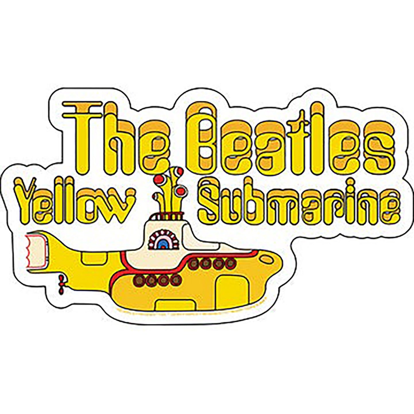 The Beatles Yellow Submarine Logo Sticker Front