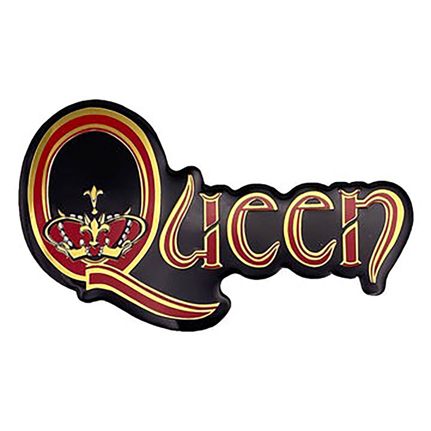 Queen 1973 Logo Metal Sticker Front