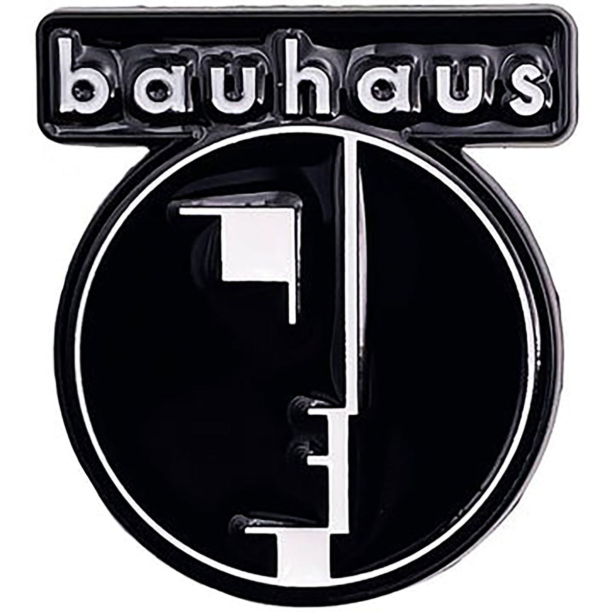 Bauhaus Logo Pewter Pin Badge Back