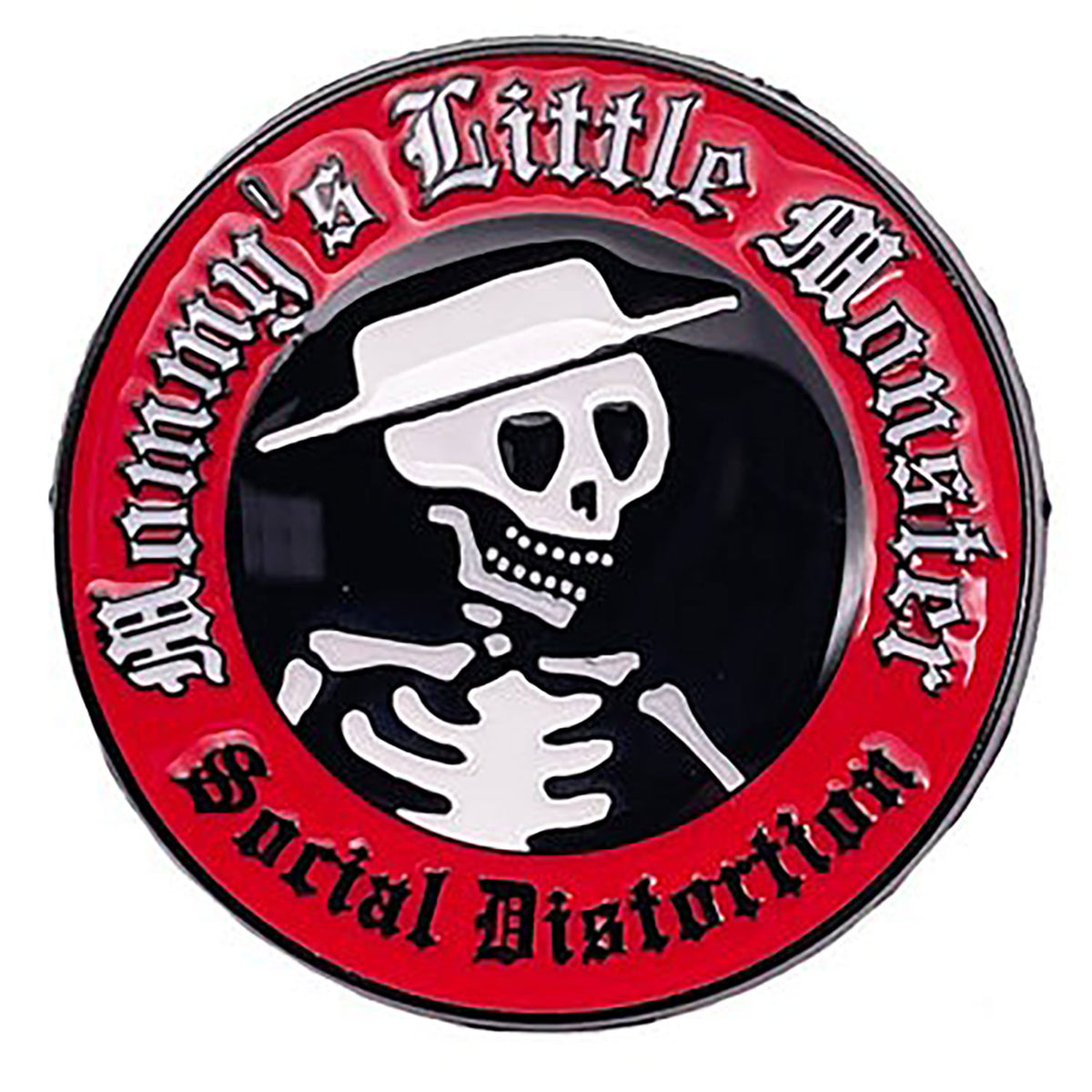 Social Distortion Mommy's Monster Pewter Pin Badge Back