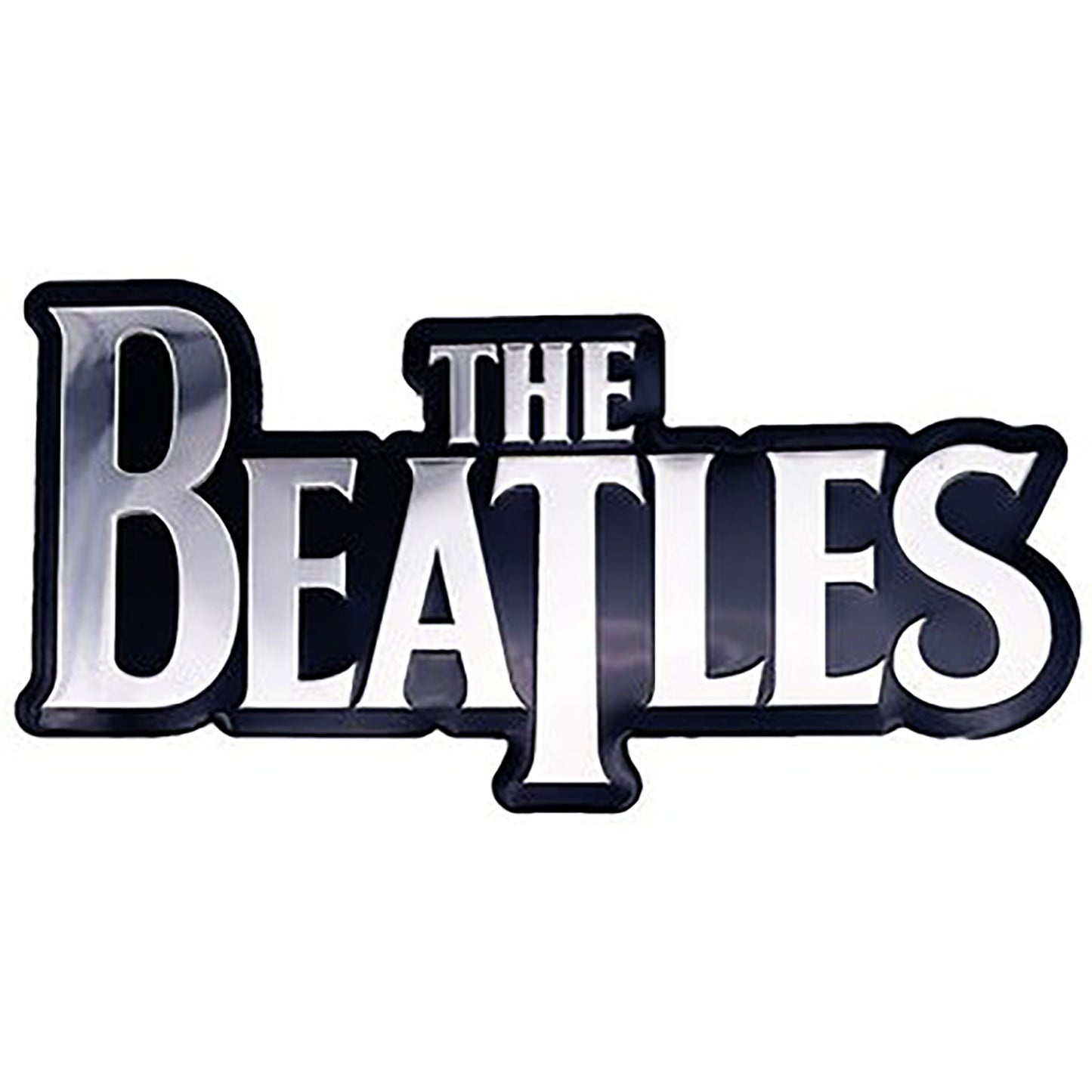 The Beatles Name Logo Metal Sticker Front