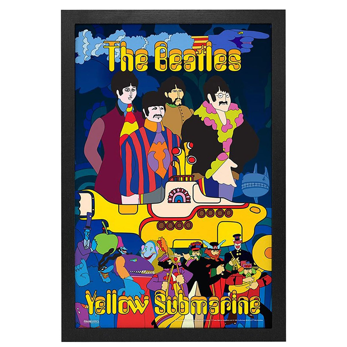 Beatles Yellow Submarine-Aquatic Framed Wall Art Front