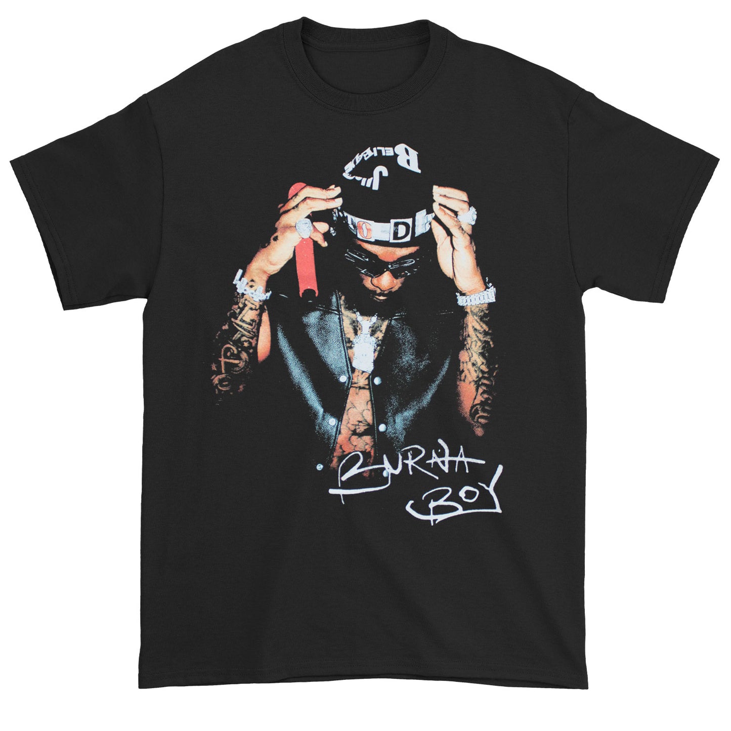 Burna Boy Photo & Logo T-shirt Front