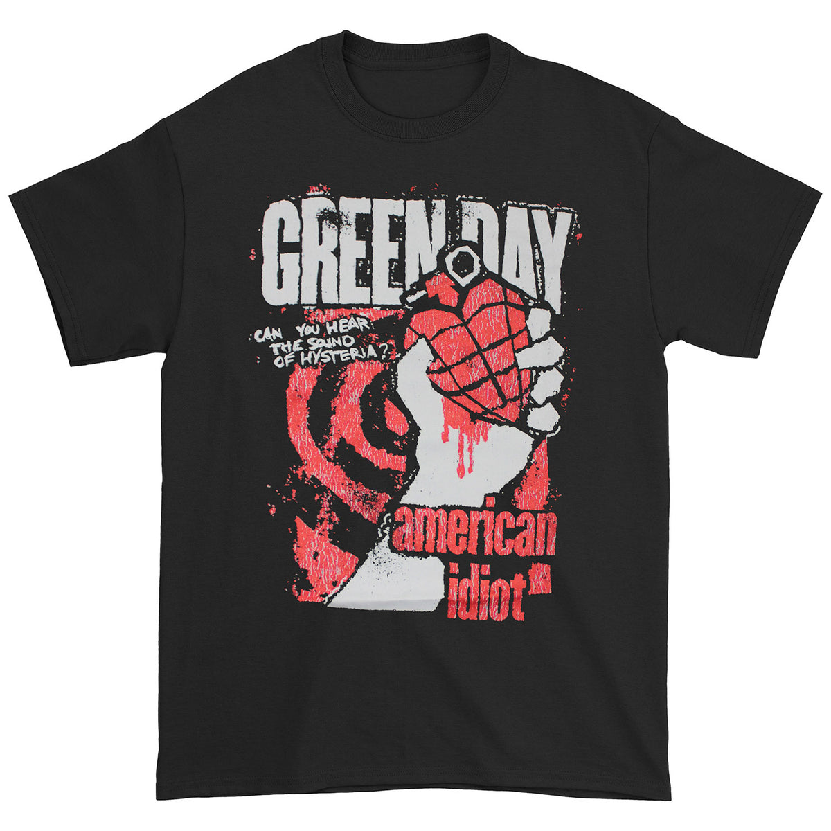 Green Day Can You Hear The Sound Of Hysteria? american idiot Spiral Arm T-shirt Front