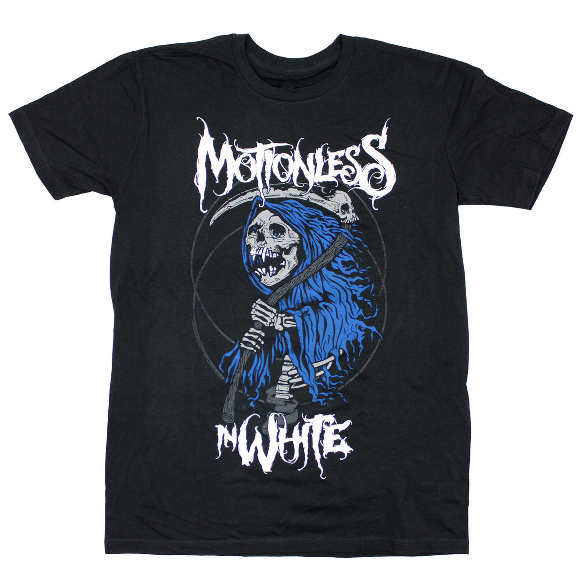 Motionless In White Skeleton Reaper T-shirt Front