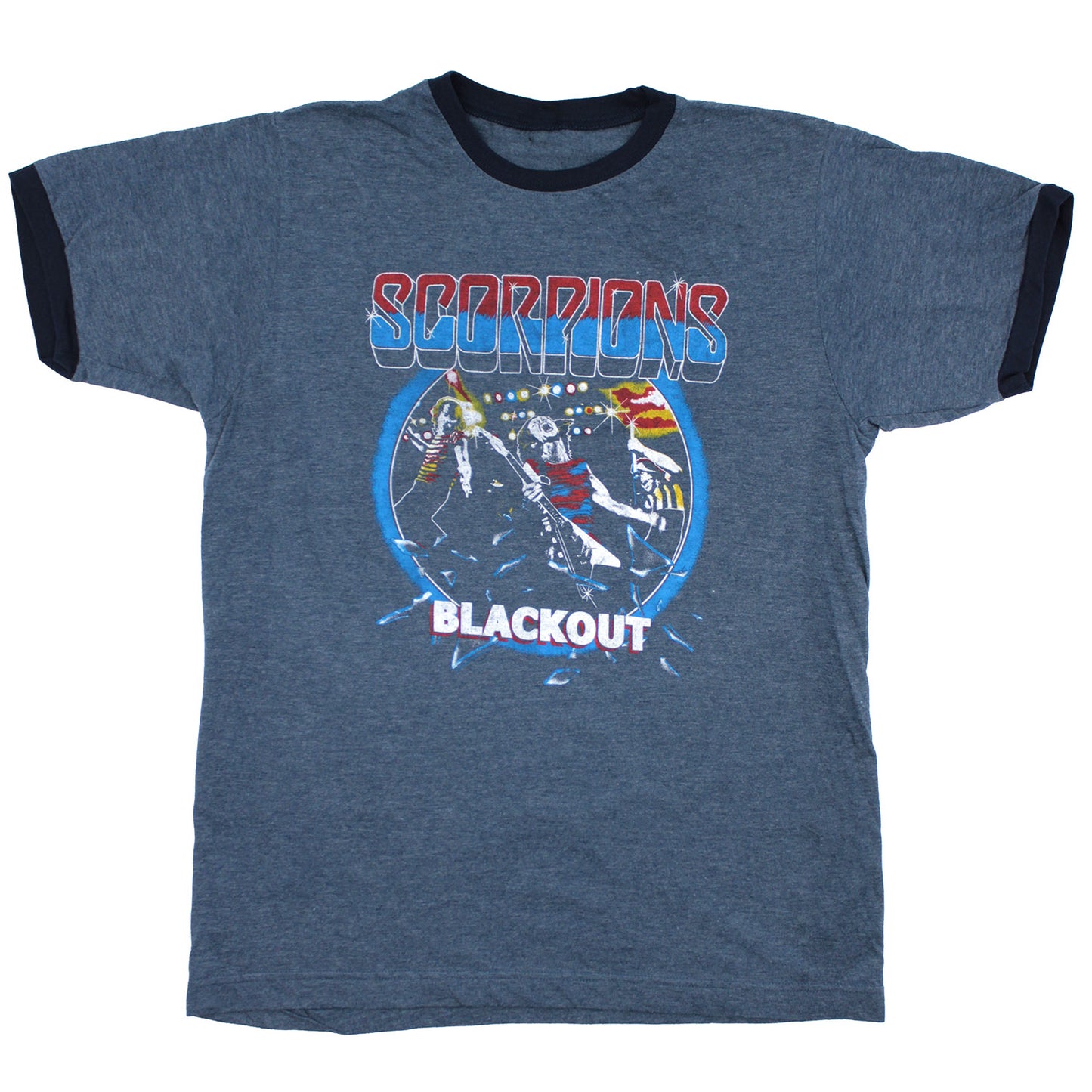 Scorpions Blackout Ringer T-shirt Front