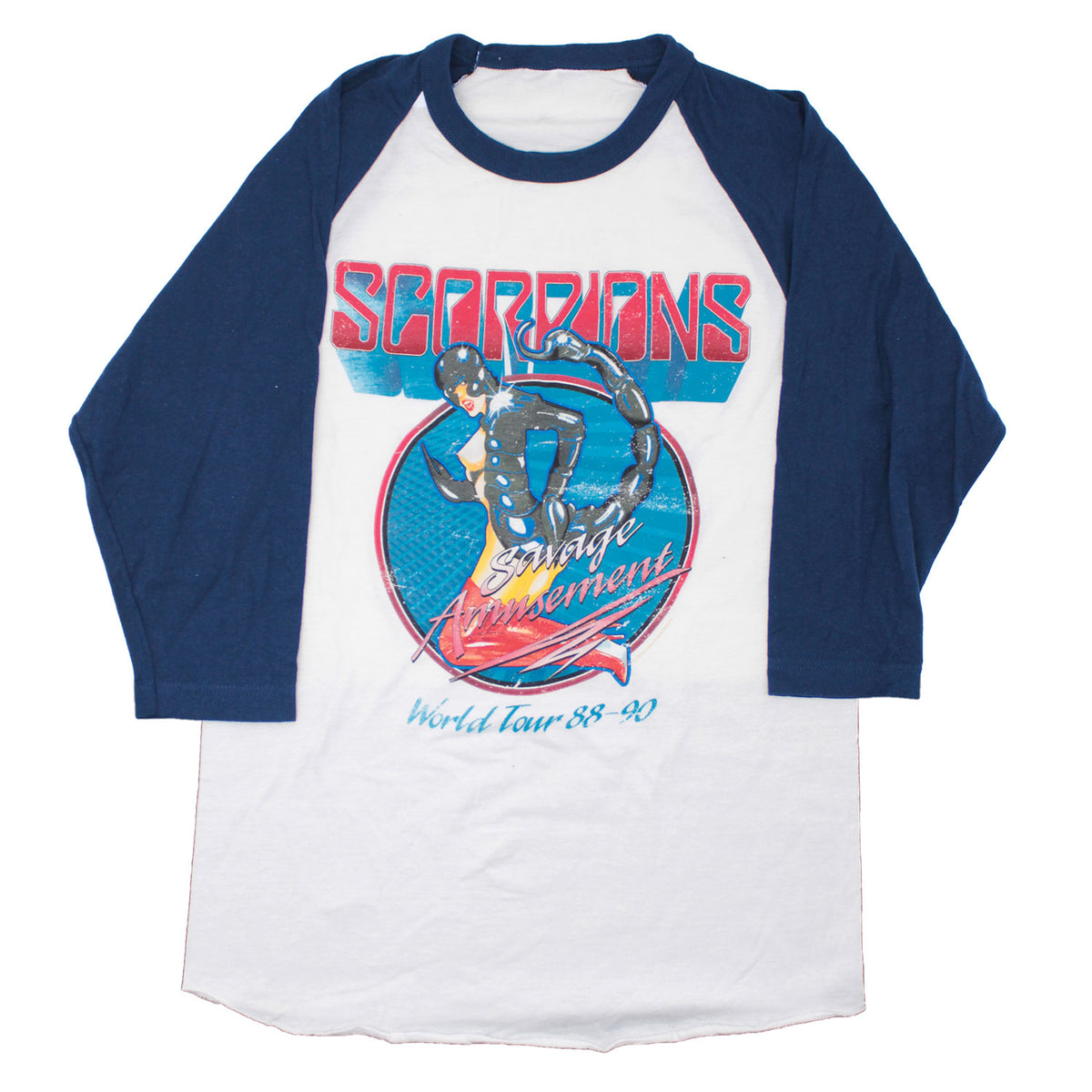 Scorpions Savage Amusement World Tour 88-90 Baseball Jersey Front