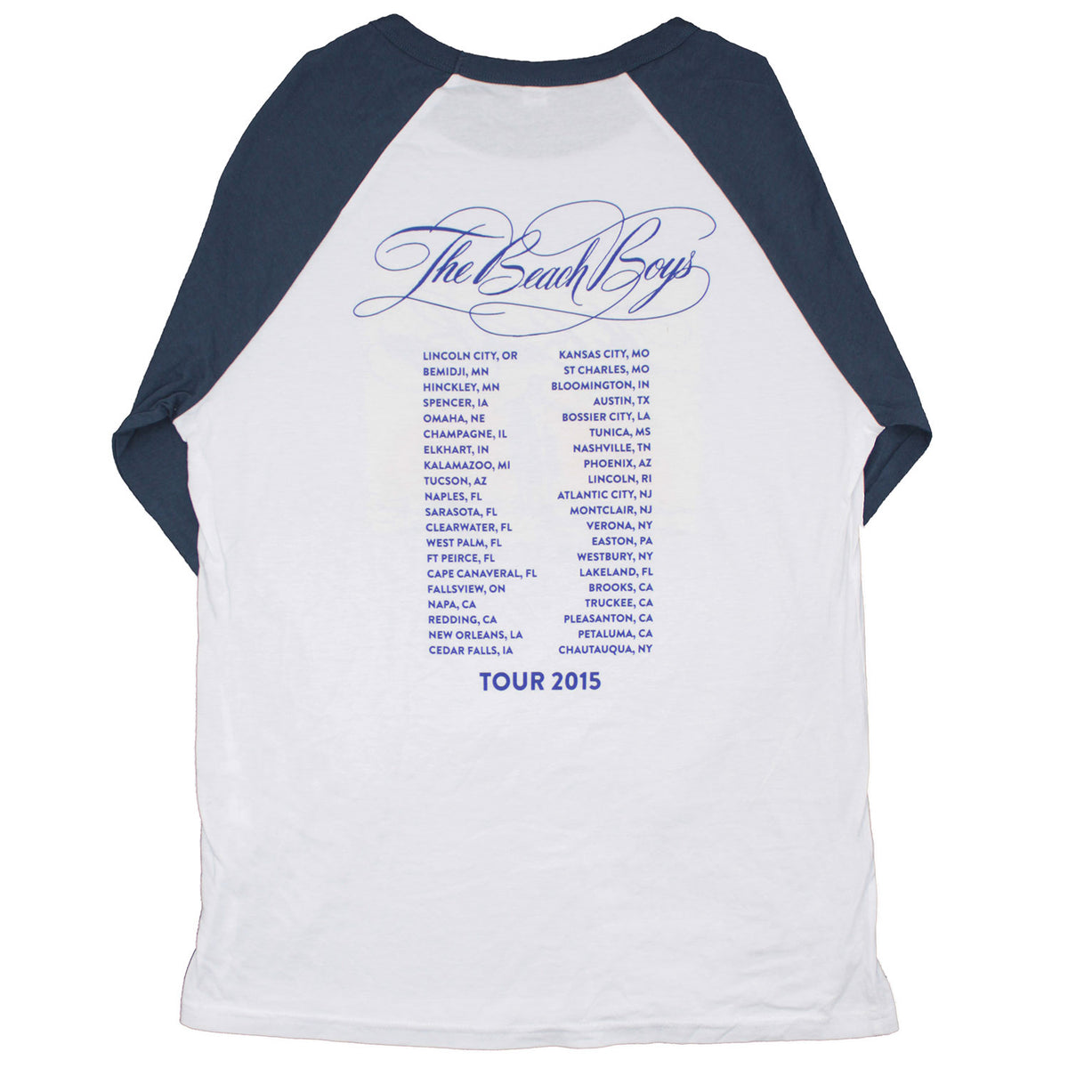 The Beach Boys U.S. Tour 2015 Baseball Jersey Back
