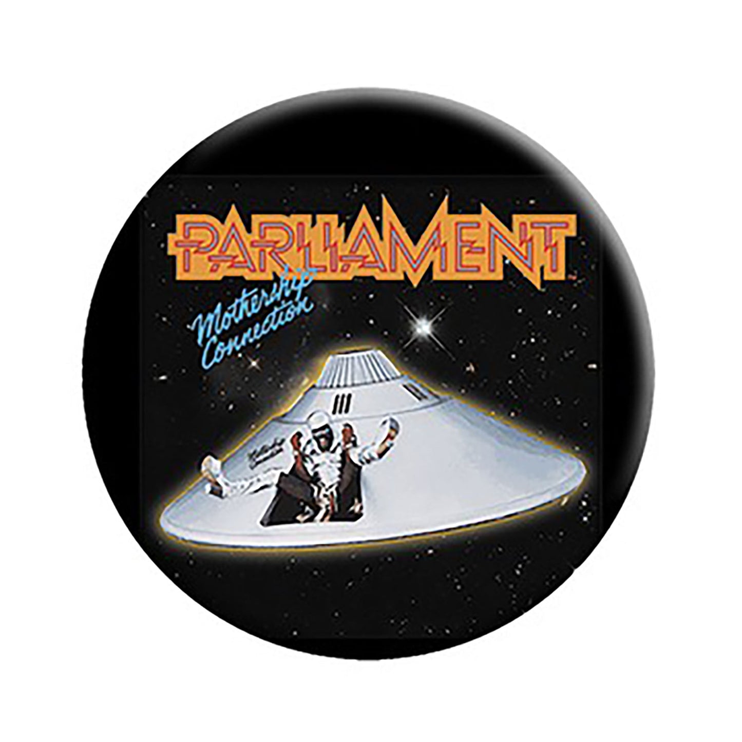 George Clinton & Parliament Funkadelic Mothership Button Front