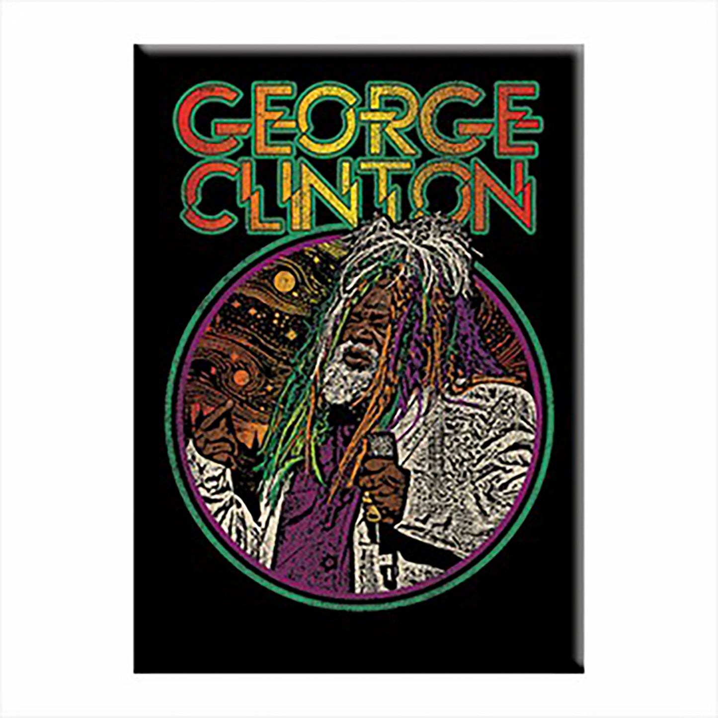 George Clinton & Parliament Funkadelic Space Graphic Magnet Front