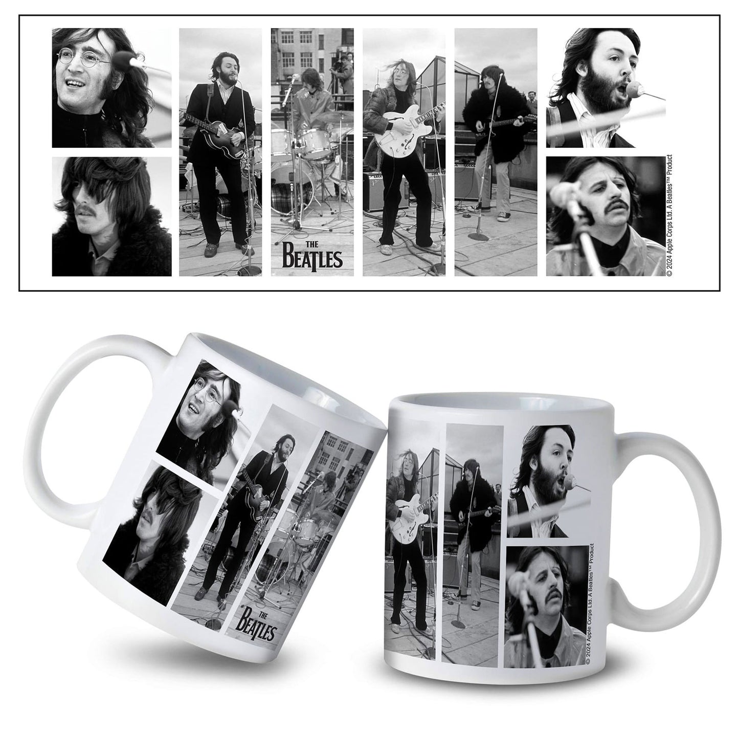 Beatles Rooftop Concert (Collage) Coffee Mug Front