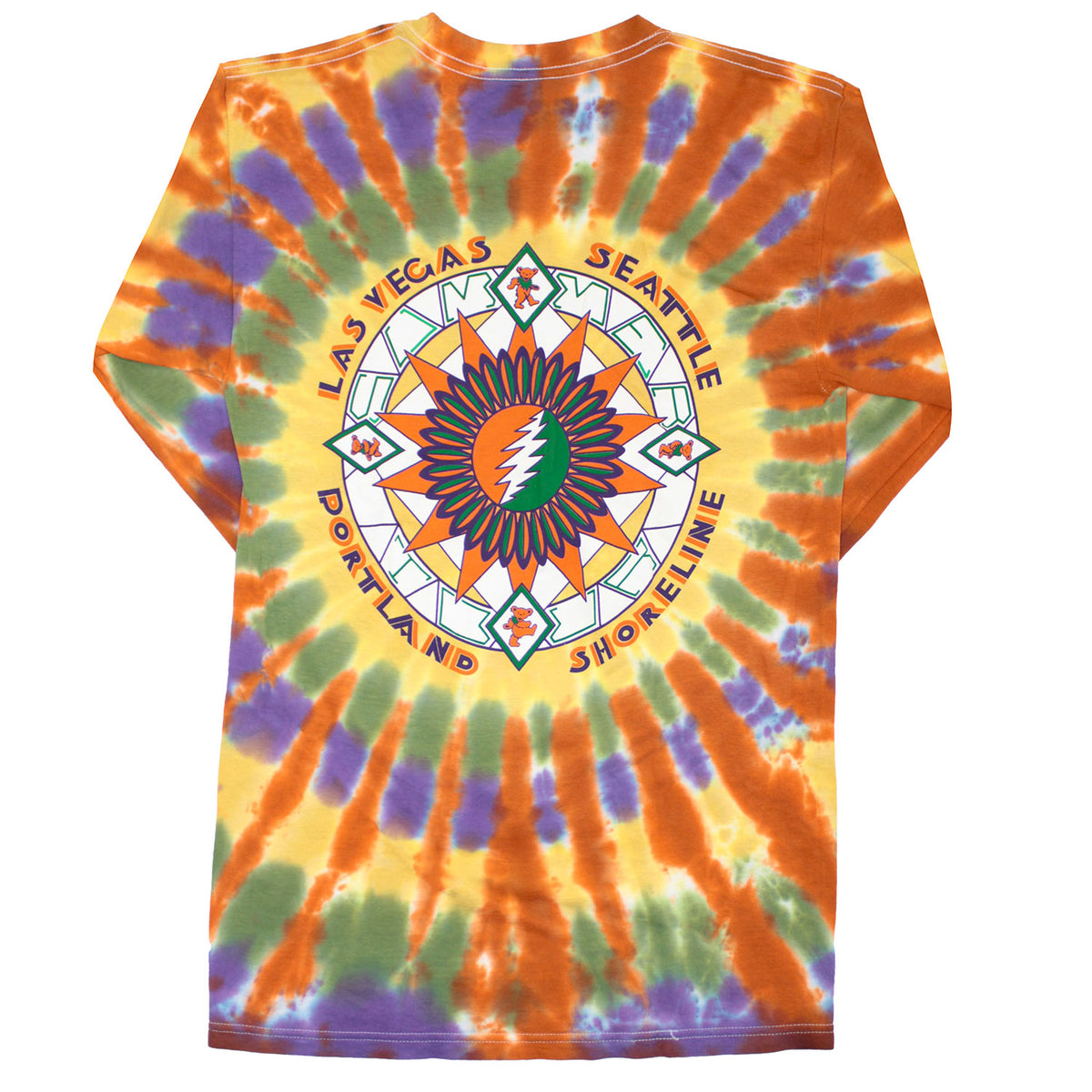 Grateful Dead Steal Your Feathers Tie Dye Long Sleeve Back