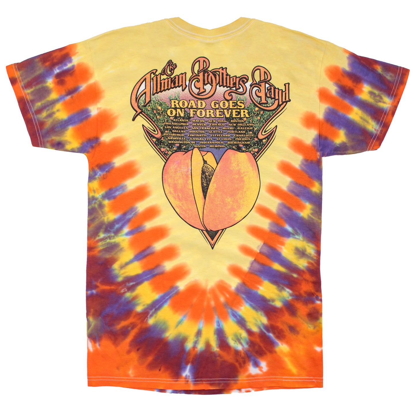 Allman Brothers Band Allmans Tie Dye T-shirt Back