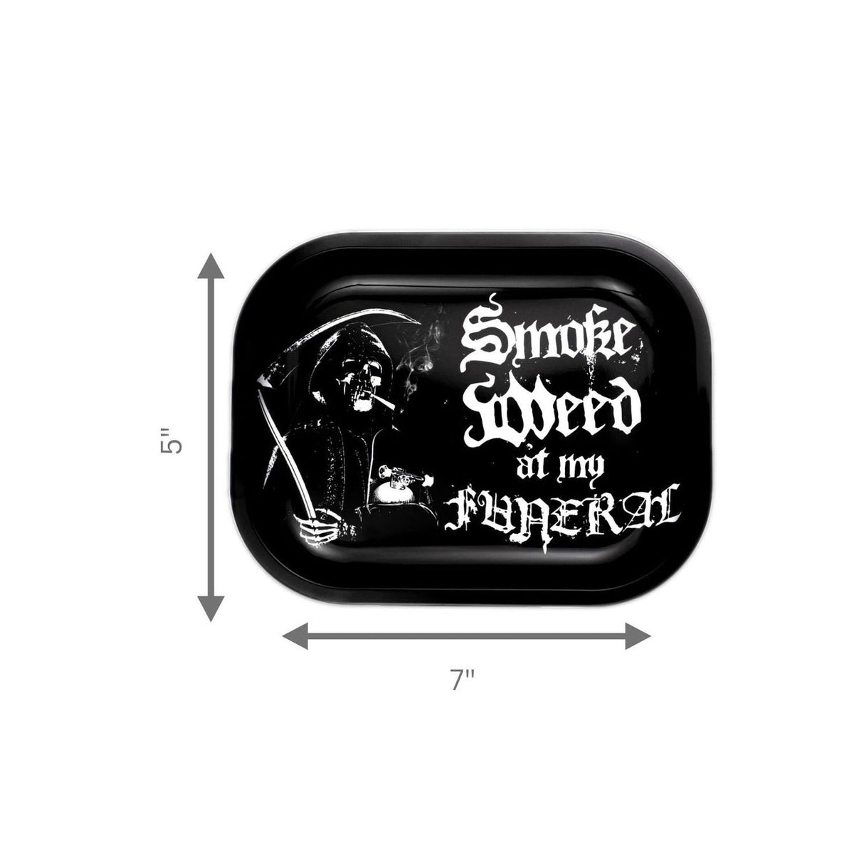 Blackcraft Cult Blackcraft Mini Rolling Tray - Smoke W**D At My Funeral Tray Back