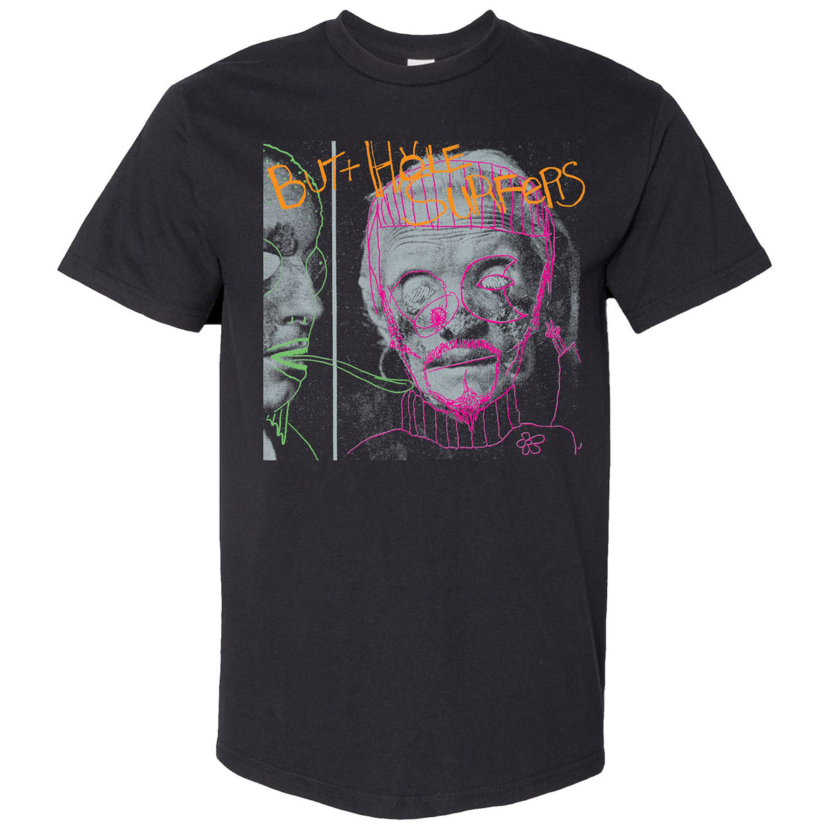 Butthole Surfers Psychic Powerless (Black) T-shirt Front