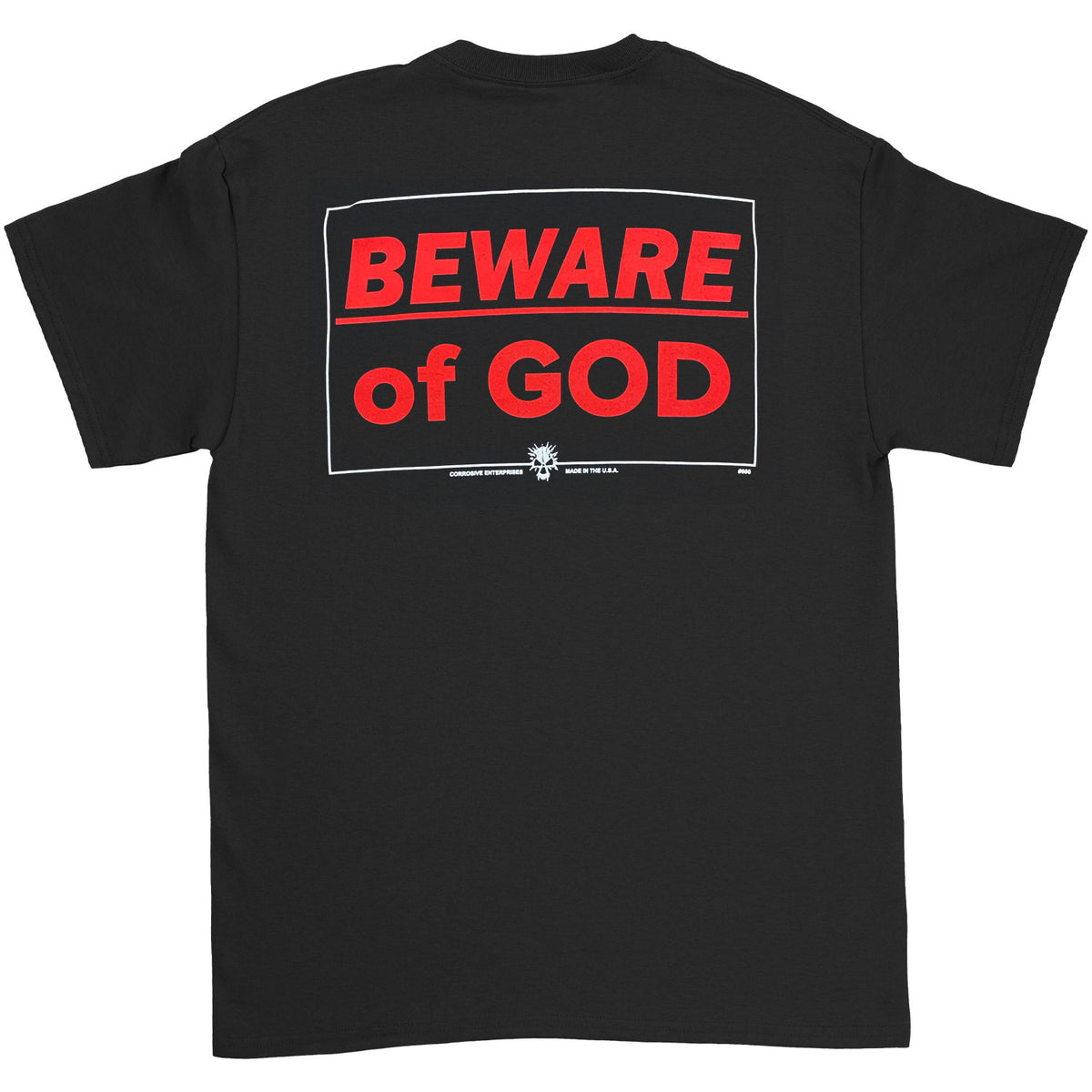 Corrosion Of Conformity Classic Distressed Logo/Beware of God T-shirt Back