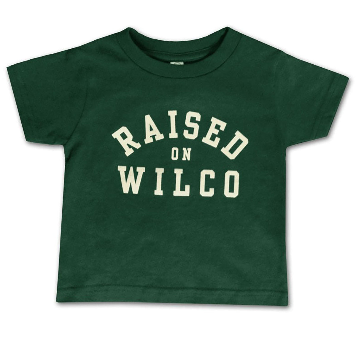 Kid's Green Raised on Wilco T-shirt Front