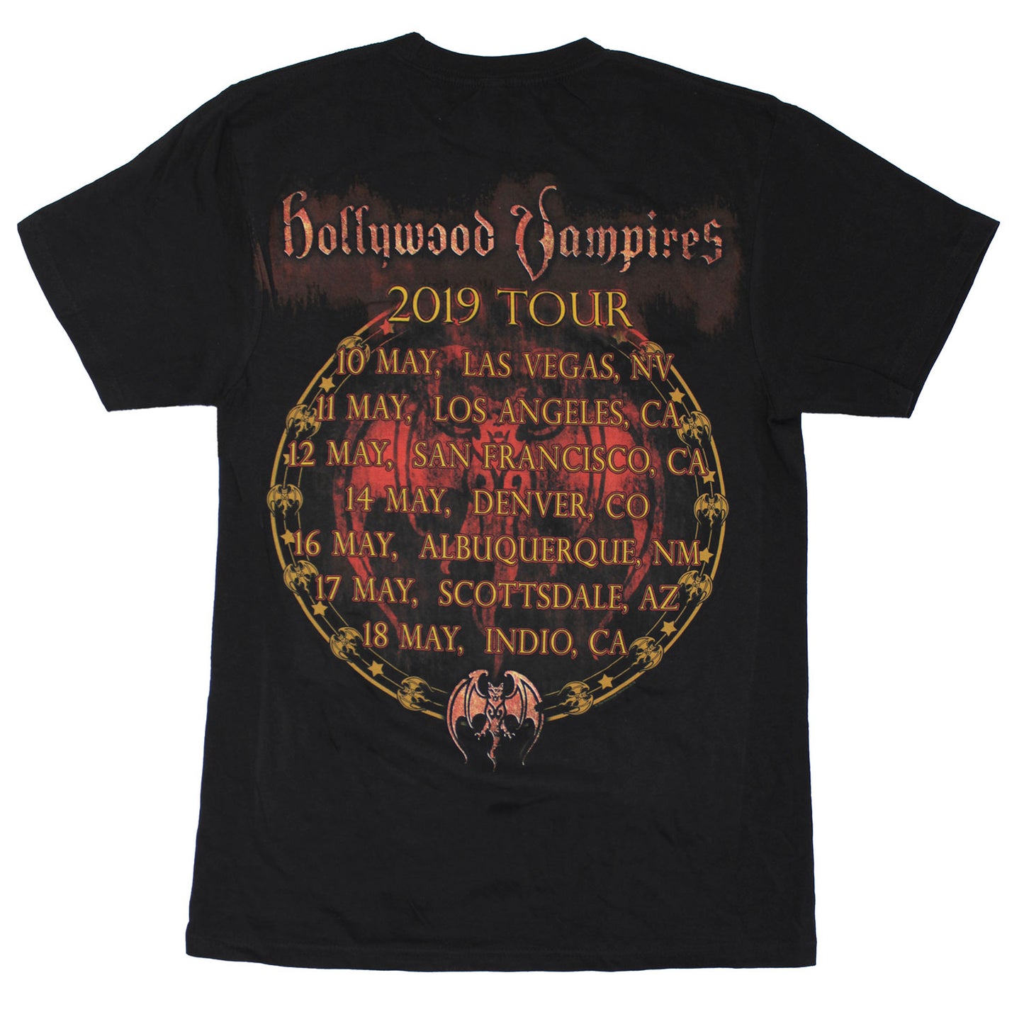 Hollywood Vampires 2019 Tour T-shirt Back