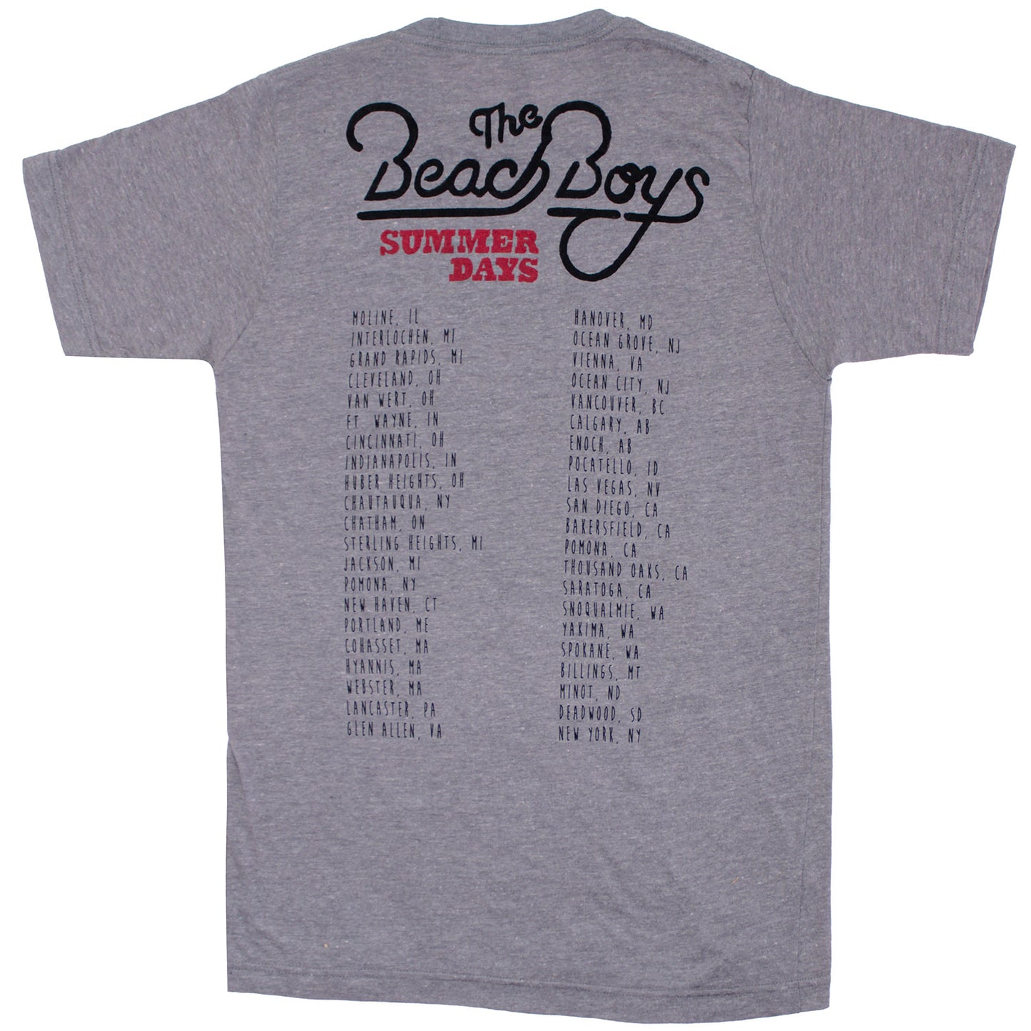 The Beach Boys Summer Days Tour Slim Fit T-shirt Back
