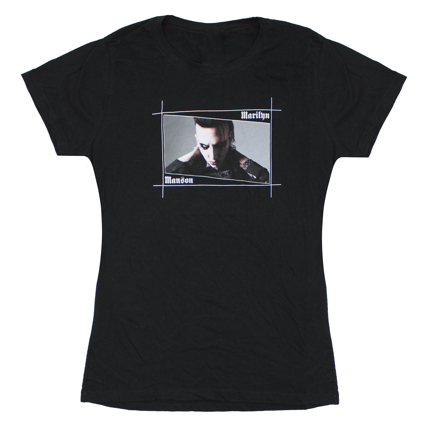 Boxed Photo & Lines Junior Top