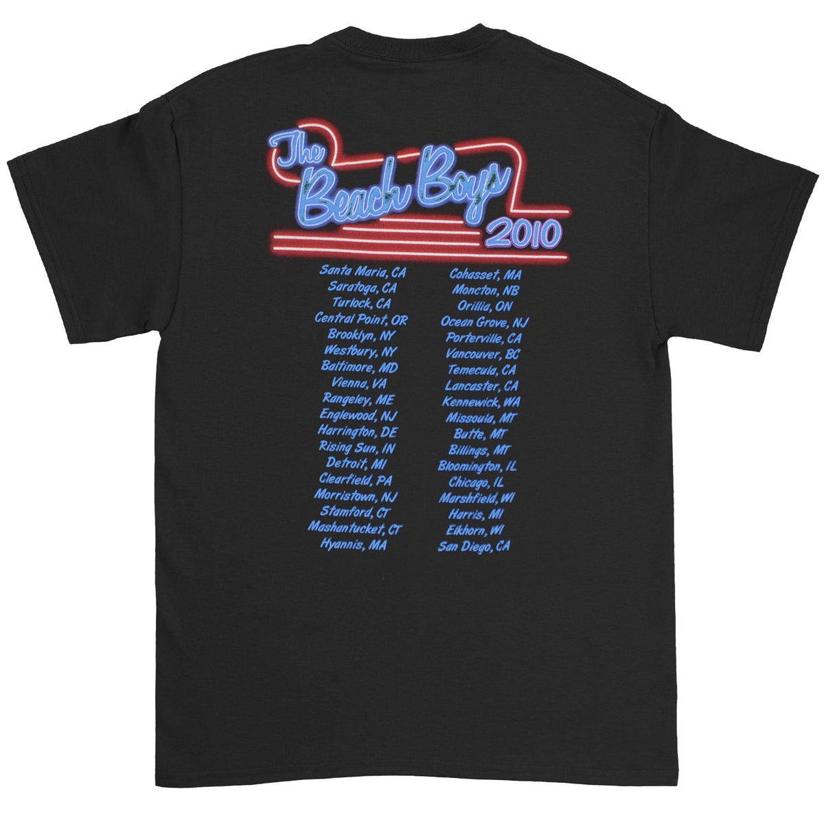 Beach Boys Drive-In Diner T-shirt Back