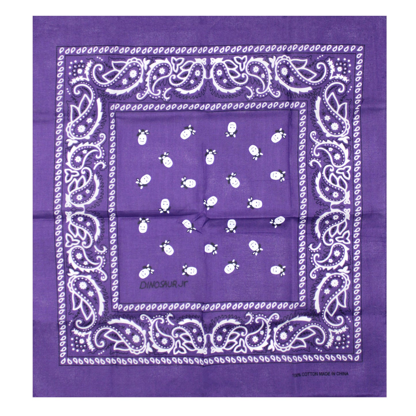 Dinosaur Jr Purple Cow Bandana Front