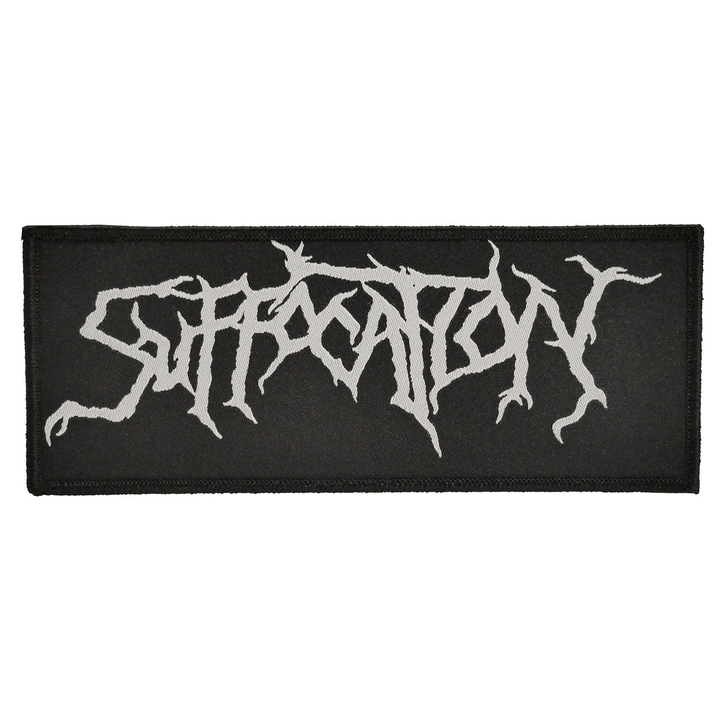 6" Logo white Woven Patch