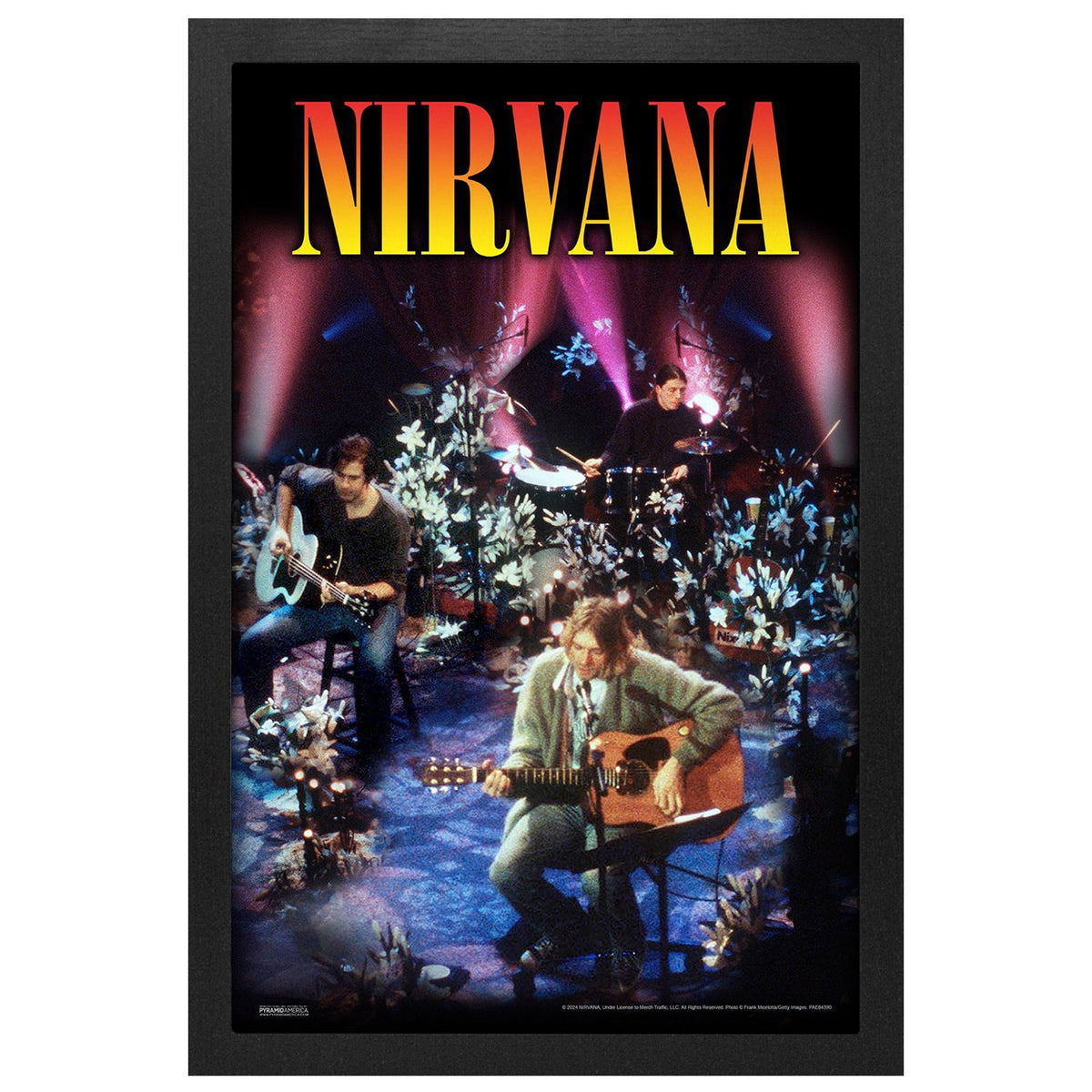 Nirvana Unplugged Framed Wall Art Front